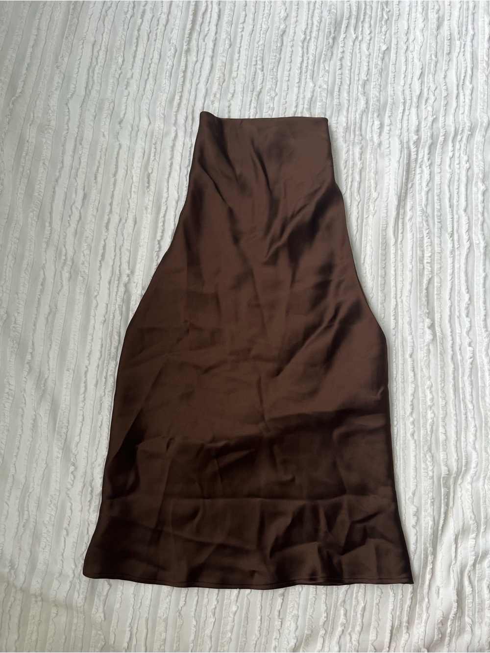 Zara Brown Satin Halter Neck Top